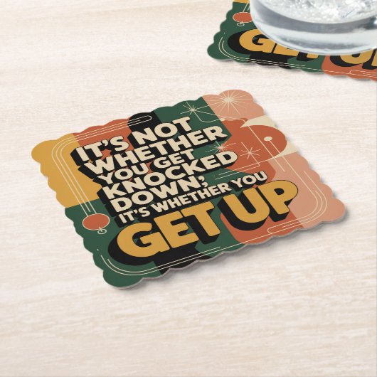 It's Not Whether You Get Knocked Down Untersetzer (angewinkelt)