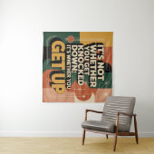 It's Not Whether You Get Knocked Down Wandteppich (Beispiel (Horizontal))