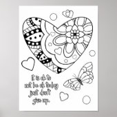 It's ok heart coloring  poster (Vorne)