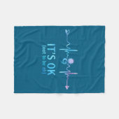 It's Ok Not To Be Ok Semicolon Suicide Prevention  Fleecedecke (Vorderseite (Horizontal))