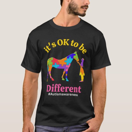 Its Ok To Be Different Autism Awareness Acceptance T-Shirt (Vorderseite)