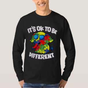 Its Ok To Be Different Autism Awareness Elephant P T-Shirt