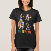 Its Ok To Be Different Autism Awareness Puzzle Pie T-Shirt (Vorderseite)