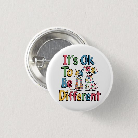 It's ok to be different button (Vorne & Hinten)