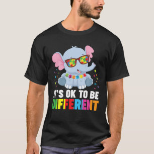 It's OK To Be Different Elephant Autism Awareness T-Shirt