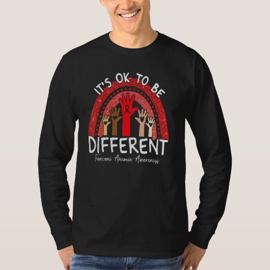 It's Ok To Be Different Fanconi Anemia Awareness R T-Shirt (Vorderseite)