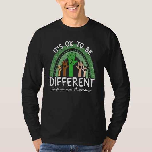 It's Ok To Be Different Gastroparesis Awareness T-Shirt (Vorderseite)