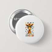 It's Ok To Be Different Giraffe Autism Awareness B Button (Vorne & Hinten)