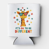 It's Ok To Be Different Giraffe Autism Awareness B Dosenkühler (Vorderseite)