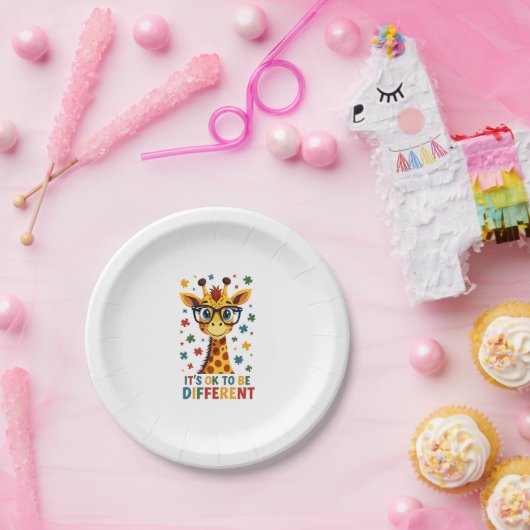 It's Ok To Be Different Giraffe Autism Awareness B Pappteller (Party)