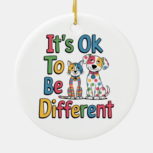 It's ok to be different keramik ornament (Hinten)