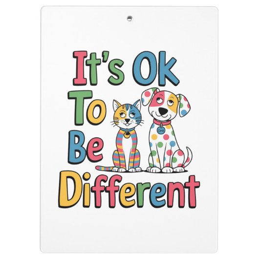 It's ok to be different klemmbrett (Rückseite)