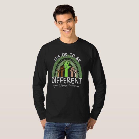 It's Ok To Be Different Lyme Disease Awareness Lim T-Shirt (Vorne ganz)
