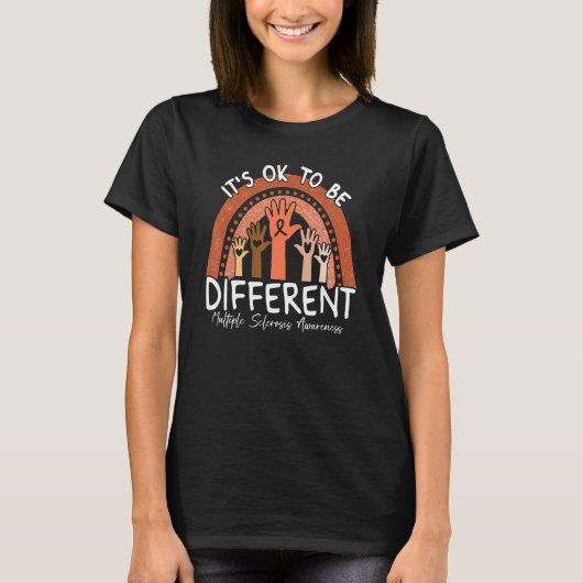 It's Ok To Be Different Multiple Sclerosis Awarene T-Shirt (Vorderseite)