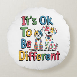 It's ok to be different rundes kissen