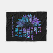 It's Okay If The Only Thing You Do Today Is Breath Fleecedecke (Vorderseite (Horizontal))