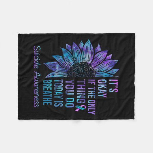 It's Okay If The Only Thing You Do Today Is Breath Fleecedecke (Vorderseite (Horizontal))