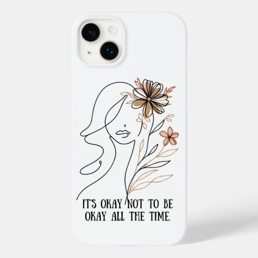 It's okay not to be okay – Self-acceptance quote w Case-Mate iPhone Hülle (Rückseite)