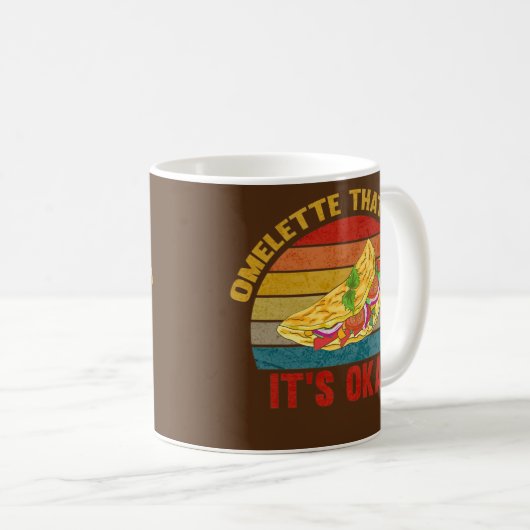 Its Okay Omelette That Slide Dad Jokes Fathers Kaffeetasse (VorderseiteRechts)