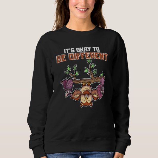 It's okay to be different Sei Anders Owl Bat 3 Sweatshirt (Vorderseite)