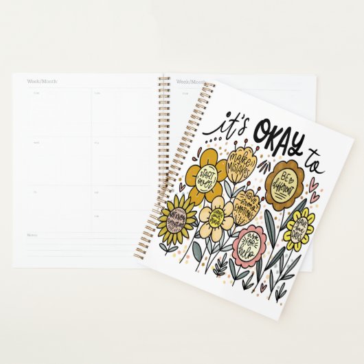 It's Okay To Boho Floral Planner Planer (Anzeige)