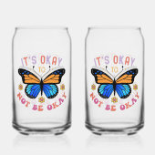 "It's Okay To Not Be Okay" Positive Quote Dosenglas (Vorderseite)