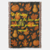 It's Orangey Throw Blanket Decke (Vorderseite Vertikal)