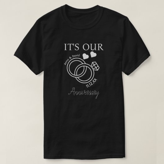 It's Our Anniversary Wedding Gift For New Couple T-Shirt (Design vorne)