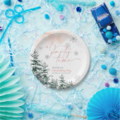 It's Party Time Winter Birthday Pappteller (Party)