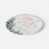 It's Party Time Winter Birthday Pappteller (Schrägansicht)