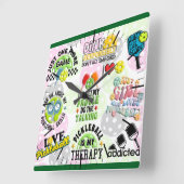 It's Pickleball Time Square Wall Clock Quadratische Wanduhr (Winkel)