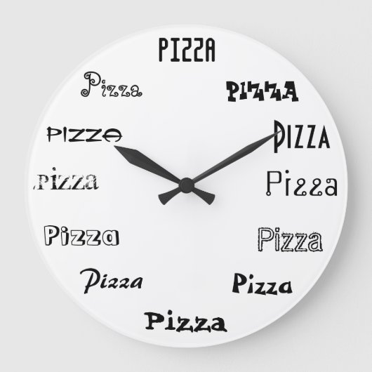 It's Pizza Time Große Wanduhr (Vorderseite)
