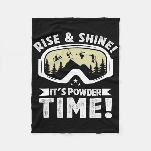 It's Powder Time Skiing Goggles Winter Sports Skie Fleecedecke (Vorderseite)