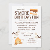 It's S'more Fun to Be One First Birthday Einladung (Vorderseite)