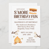 It's S'more Fun to Be One First Birthday  Einladung (Vorne/Hinten)