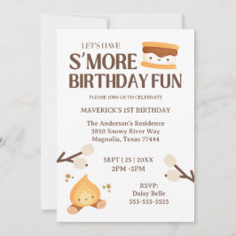 It's S'more Fun to Be One Kids 1st Birthday  Einladung