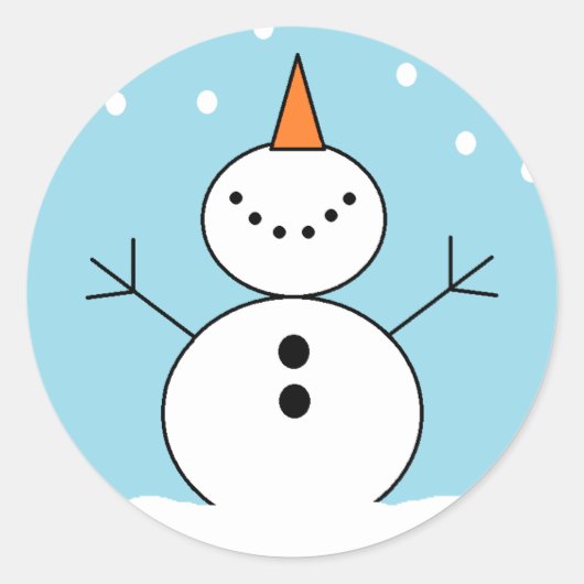 "It's Snowing" Snowman Stickers (Vorderseite)
