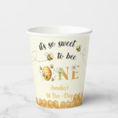 It's So Sweet To Bee 1st Birthday Pappbecher (Rückseite)