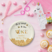 It's So Sweet To Bee 1st Birthday Pappteller (Party)