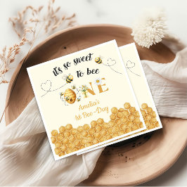 It's So Sweet To Bee 1st Birthday Serviette