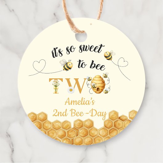It's So Sweet To Bee 2nd Birthday Geschenkanhänger