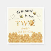 It's So Sweet To Bee 2nd Birthday Serviette (Vorderseite)