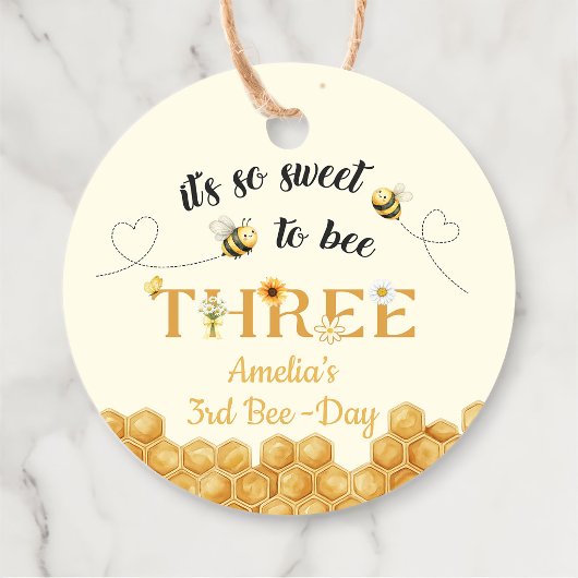 It's So Sweet To Bee 3rd Birthday Geschenkanhänger