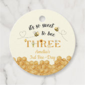 It's So Sweet To Bee 3rd Birthday Geschenkanhänger (Vorderseite)