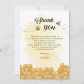 It's So Sweet To Bee Yellow Birthday Dankeskarte (Vorderseite)