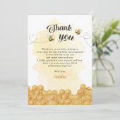 It's So Sweet To Bee Yellow Birthday Dankeskarte (Stehend Vorderseite)