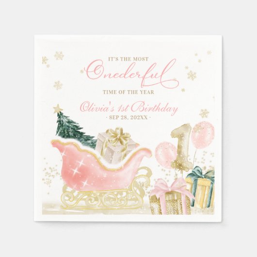 It's The Most Onederful Time of the Year Birthday Serviette (Vorderseite)