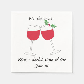 It's the most Wine-derful time of the Year Serviette