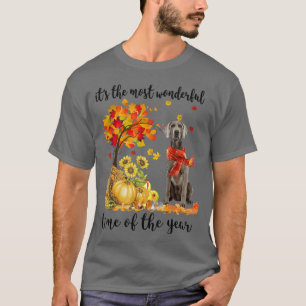 Its The Most Wonderful Autumn Time Weimaraner Pump T-Shirt