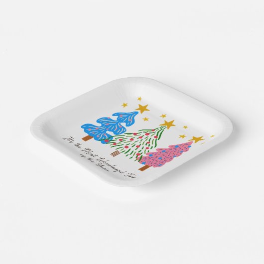 It's The Most Wonderful Time Christmas Pappteller (Gewinkelt)